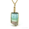 Blue/Green/Pink Bi Colour Tourmaline Natural Crystal Pendant from Minas Gerais, Brazil | Venusrox