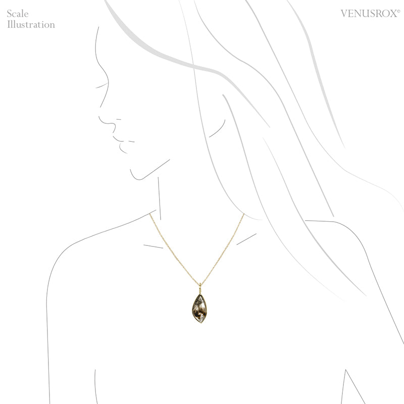 Smoky Quartz with Goethite Polished Crystal Pendant from Kazakhstan | Venusrox