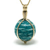 Amazonite Polished Sphere Pendant from the Kola Peninsula, Russia | Venusrox