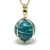 Amazonite Polished Sphere Pendant from the Kola Peninsula, Russia | Venusrox