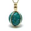 Amazonite Polished Sphere Pendant from the Kola Peninsula, Russia | Venusrox