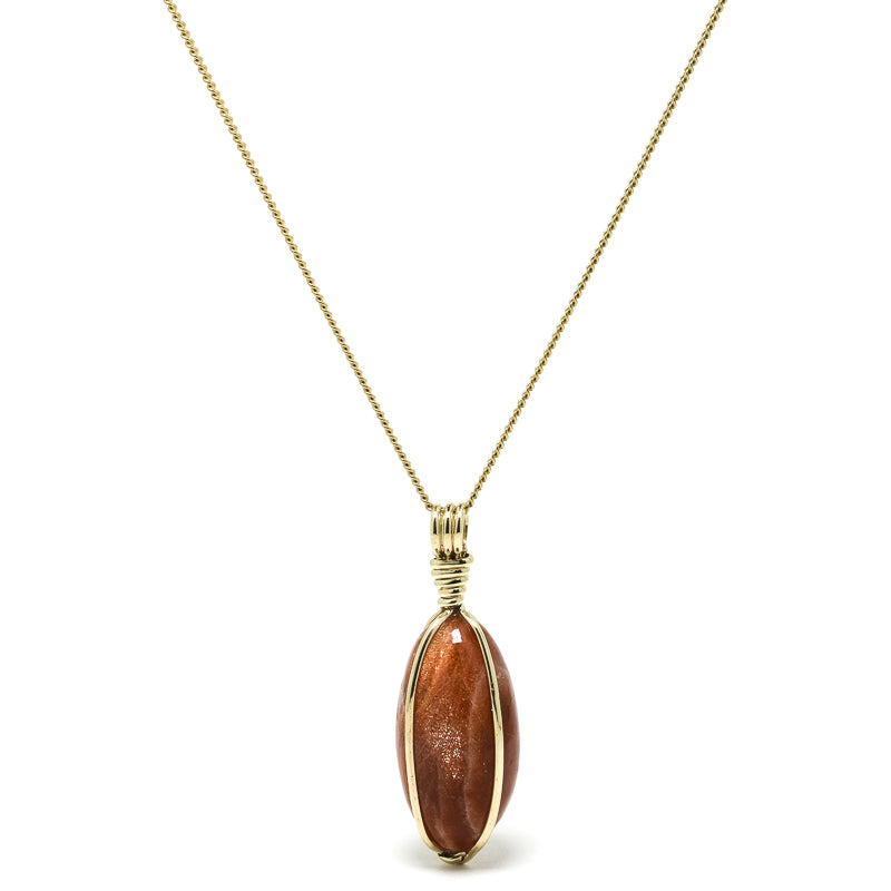 Sunstone Polished Crystal Pendant from India | Venusrox
