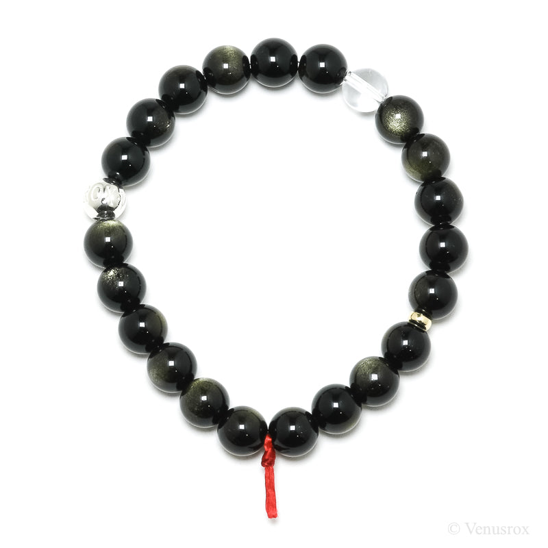 Gold Sheen Obsidian Bead Bracelet from Mexico | Venusrox