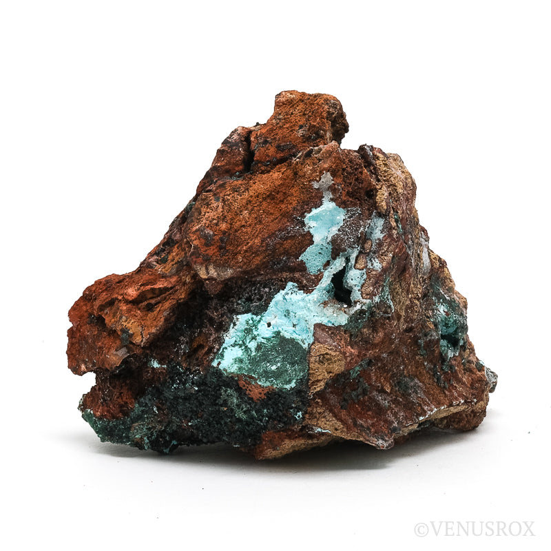 Chrysocolla with Malachite, Clear Quartz & Matrix Natural Crystal from the Tenke-Fungurume Area, Lualaba, Democratic Republic of the Congo | Venusrox
