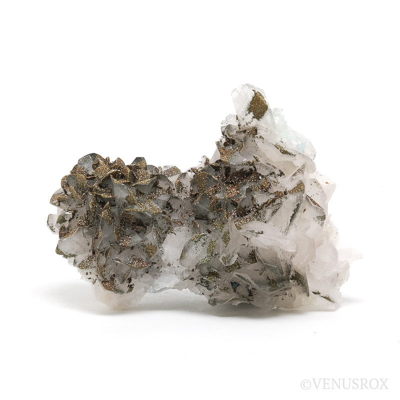 Calcite with Chalcopyrite & Fluorite Natural Cluster from the Vtoroy Sovetskiy Mine, Dalnegorsk, Primorskiy Kray, Russia | Venusrox