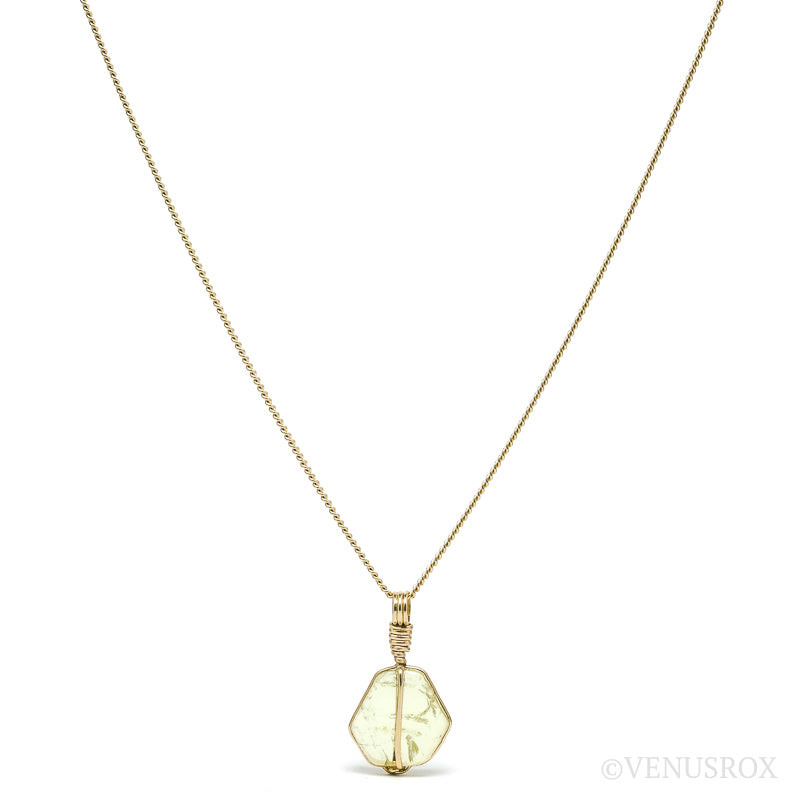 Heliodor Polished Slice Pendant from the Chitinskaya Oblast Mine, Zabaykalski Krai, Siberia, Russia | Venusrox