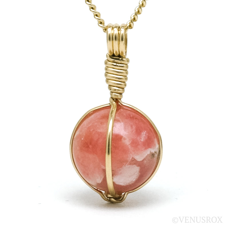 Rhodochrosite Sphere Pendant from Argentina | Venusrox