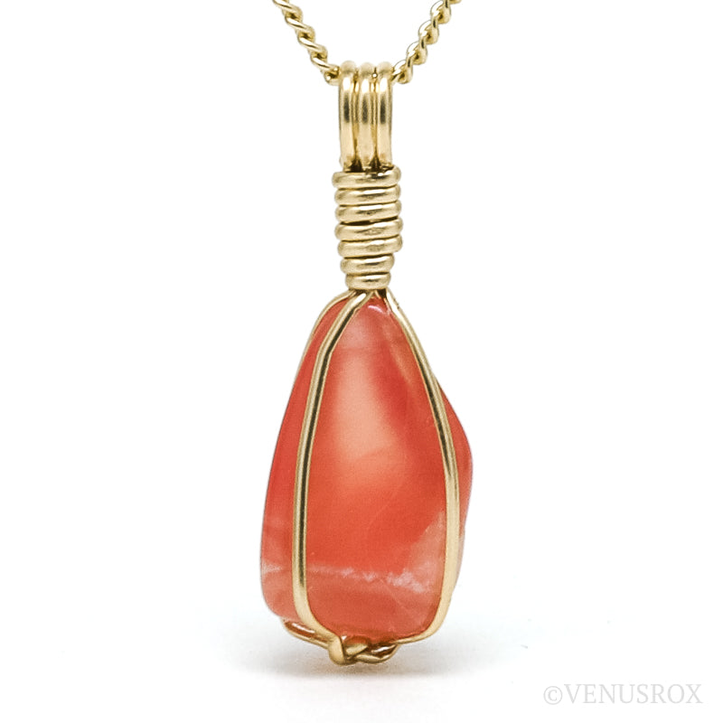 Rhodochrosite Polished Crystal Pendant from Argentina | Venusrox