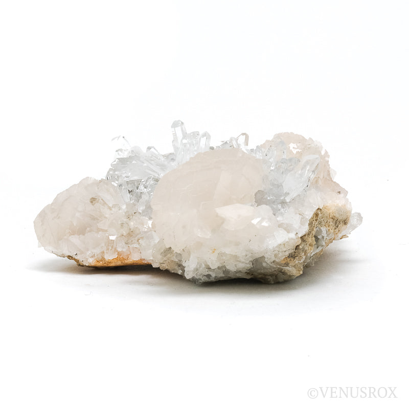 Calcite on Clear Quartz Natural Cluster from the Trepča Mining Complex, Trepča Valley, Kosovska Mitrovica, Kosovska Mitrovica District, Kosovo | Venusrox