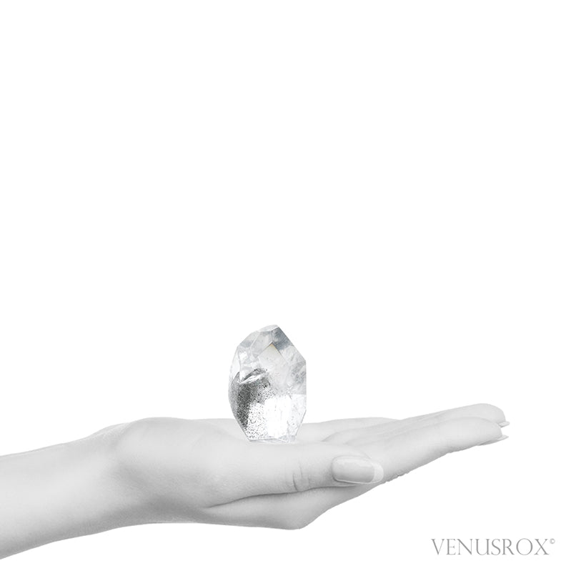 Black Phantom Lemurian Quartz Polished Crystal from Brazil | Venusrox