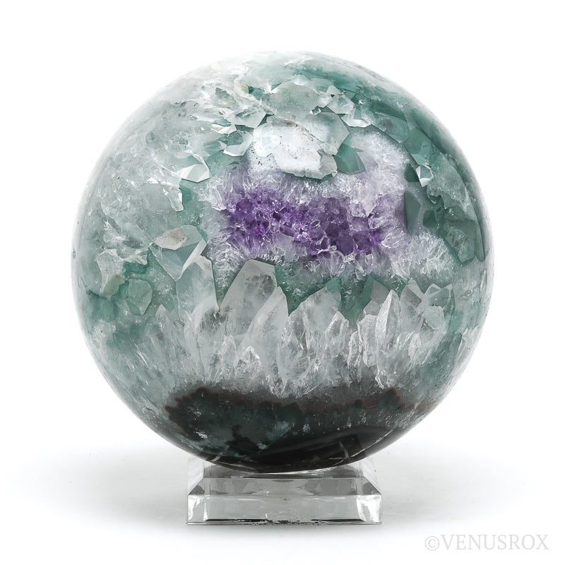 Amethyst with Quartz & Agate Geode Sphere from Brazil | Venusrox