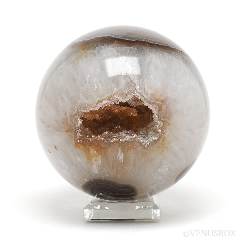Agate with Quartz Geode Sphere from Brazil | Venusrox