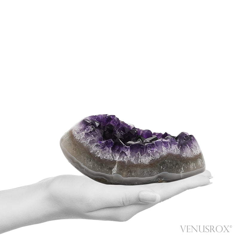 Amethyst with Agate Polished/Natural Cluster from Uruguay | Venusrox