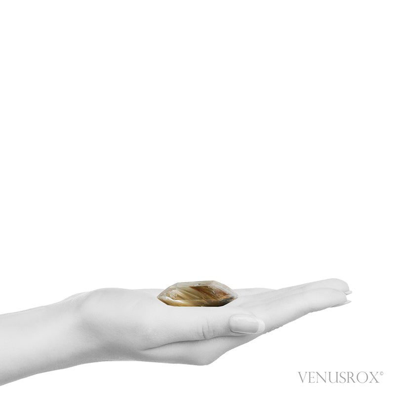 Amphibole Quartz Double Terminated Polished Point from Brazil | Venusrox