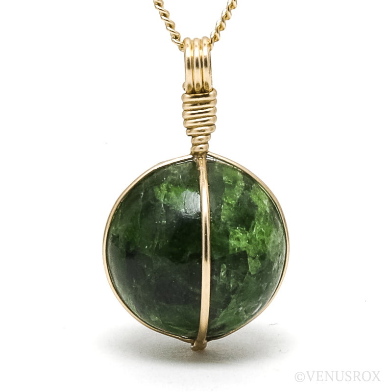 Chrome Diopside Pendant from Russia | Venusrox