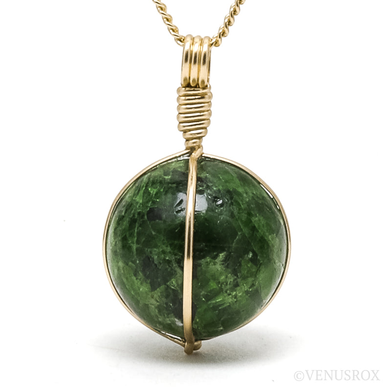 Chrome Diopside Pendant from Russia | Venusrox