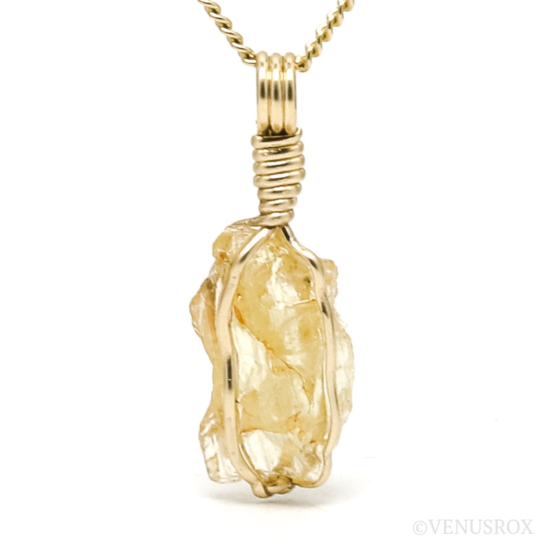 Yellow Danburite Crystal Pendant from Tanzania | Venusrox