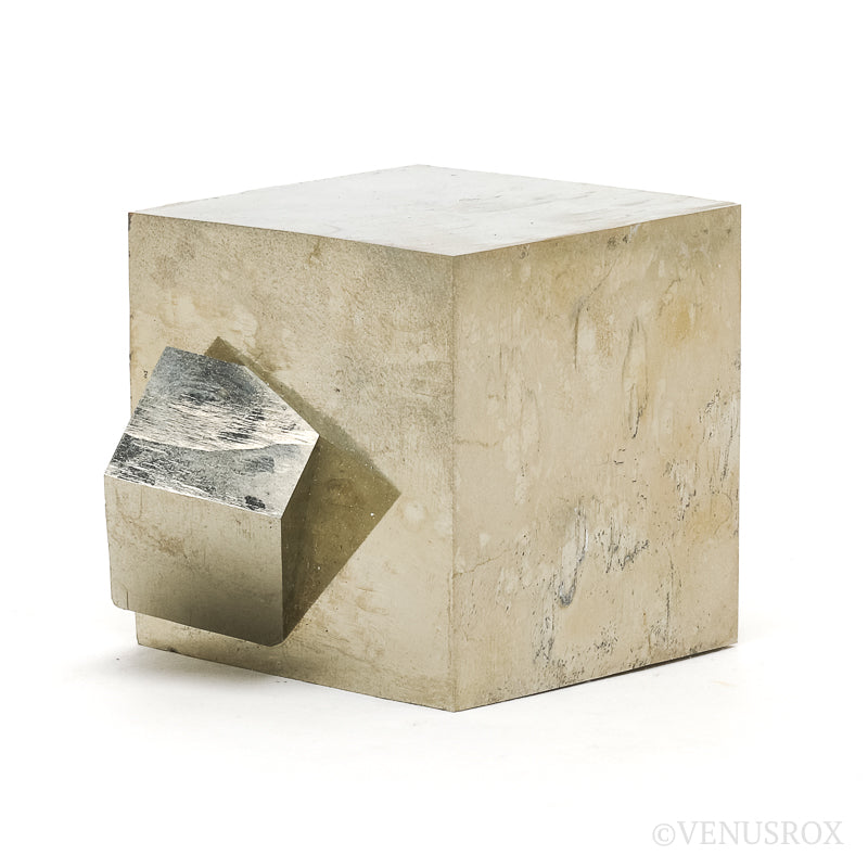 Natural Pyrite Cube Cluster from Navajun, La Rioja, Spain | Venusrox