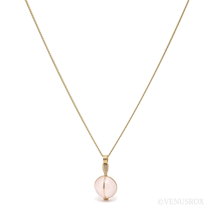 Star Rose Quartz Sphere Pendant from Madagascar | Venusrox