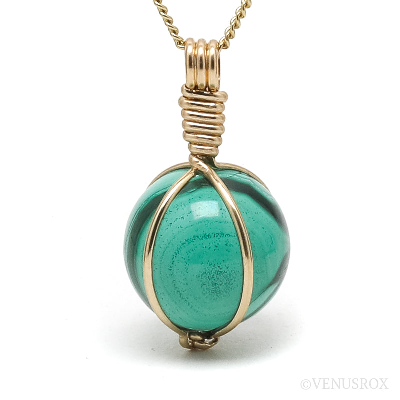 Malachite Polished Sphere Pendant from the Democratic Republic of Congo | Venusrox