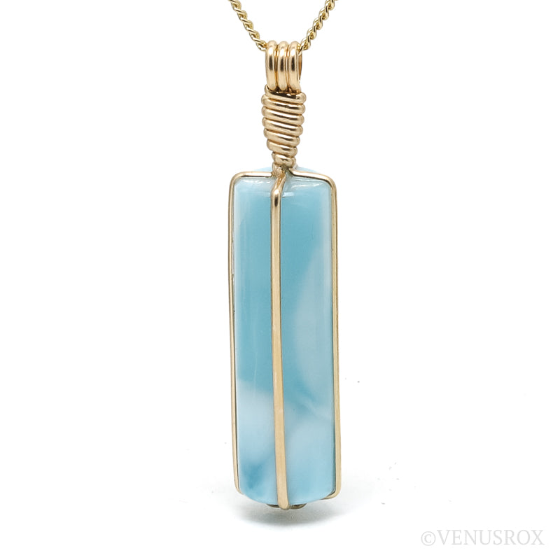 Larimar Polished Crystal Pendant from Dominican Republic, Caribbean Sea | Venusrox