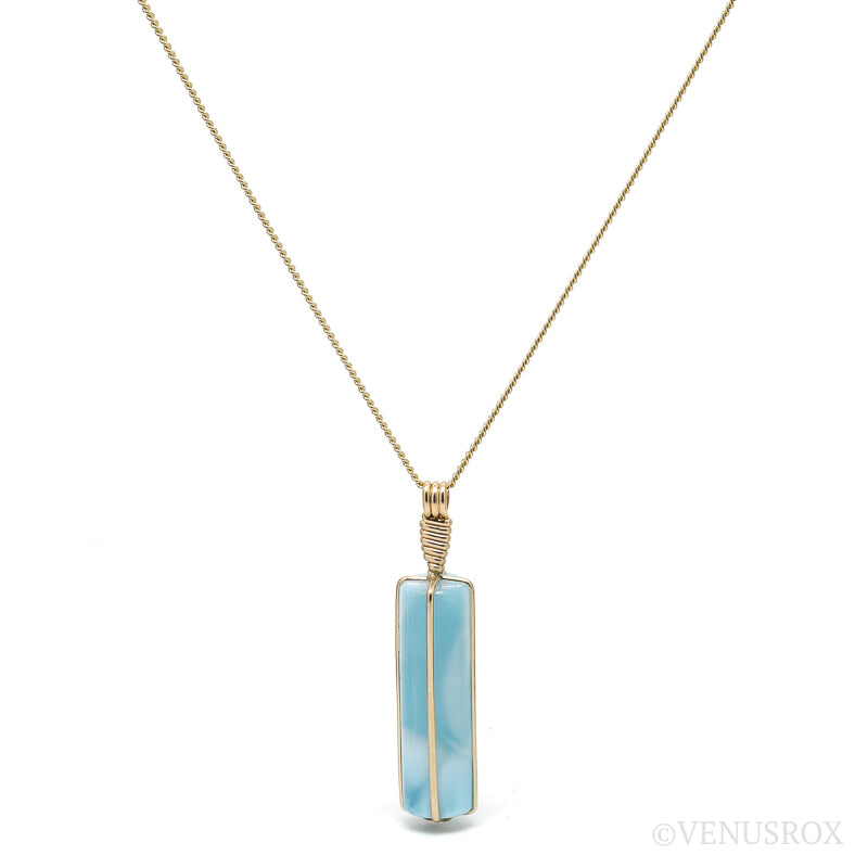 Larimar Polished Crystal Pendant from Dominican Republic, Caribbean Sea | Venusrox