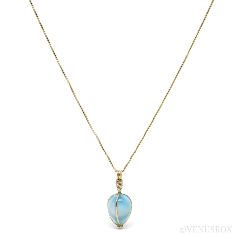Larimar Polished Crystal Pendant from Dominican Republic, Caribbean Sea | Venusrox