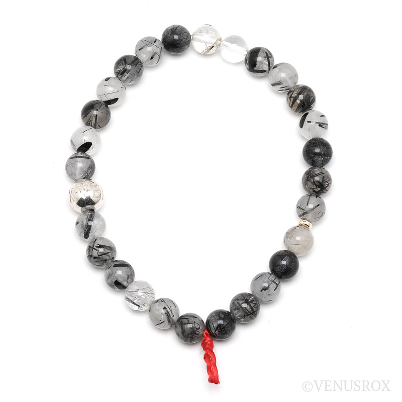 Tourmalinated Quartz Bead Bracelet from Brazil | Venusrox
