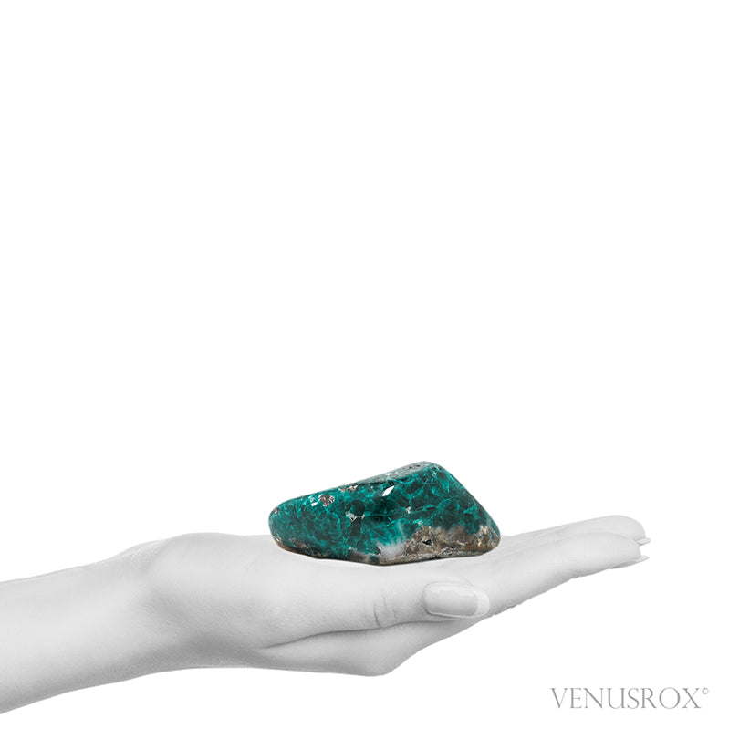 Dioptase with Shattuckite, Quartz & Matrix Polished/Natural Crystal from the Democratic Republic of Congo | Venusrox