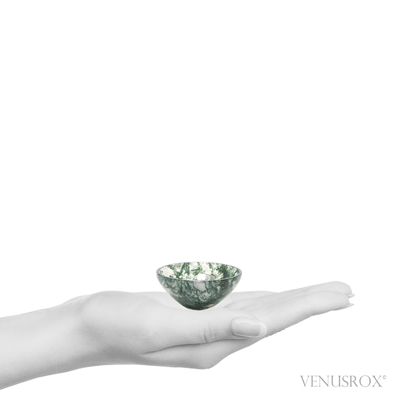 Moss Agate Bowl from India | Venusrox