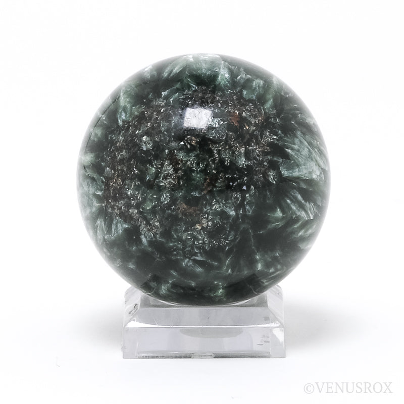 Seraphinite Polished Sphere from Korshunovskoye Iron Scary Deposit, Irkutskaya Oblast, Siberia, Russia | Venusrox
