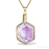 BRANDBERG AMETHYST QUARTZ PENDANT 9kt GOLD