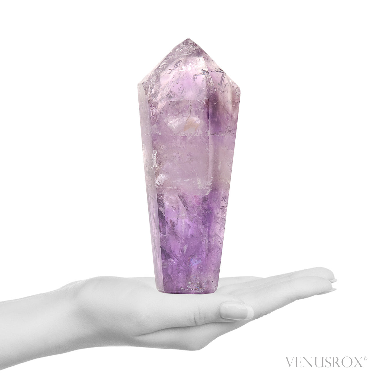 Amethyst Phantom Polished Point from Brazil | Venusrox