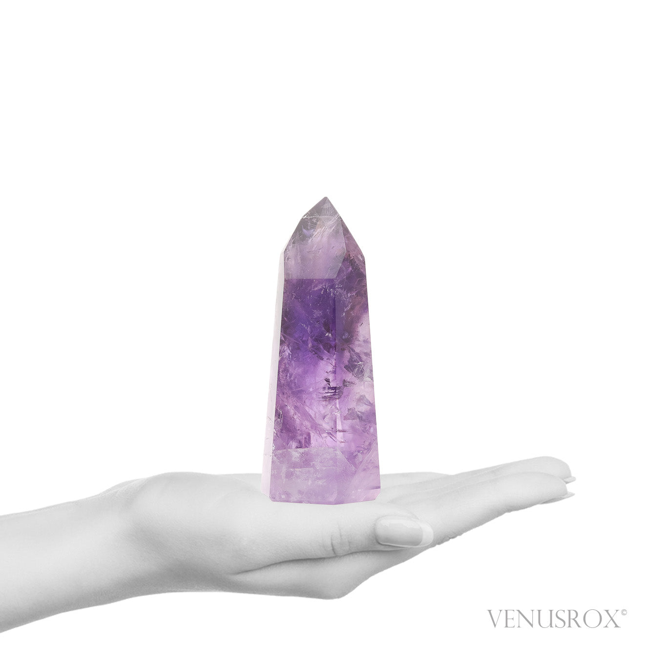 Amethyst Phantom Polished Point from Brazil | Venusrox