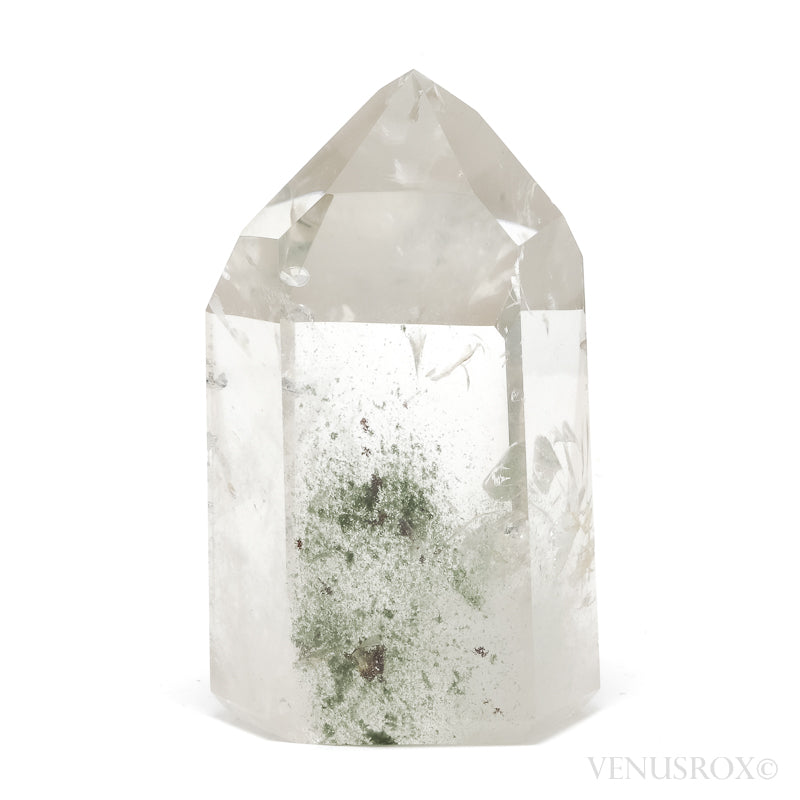 Chlorite Phantom Quartz Polished Point from Brazil | Venusrox