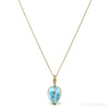 Larimar Polished Crystal Pendant from Dominican Republic, Caribbean Sea | Venusrox