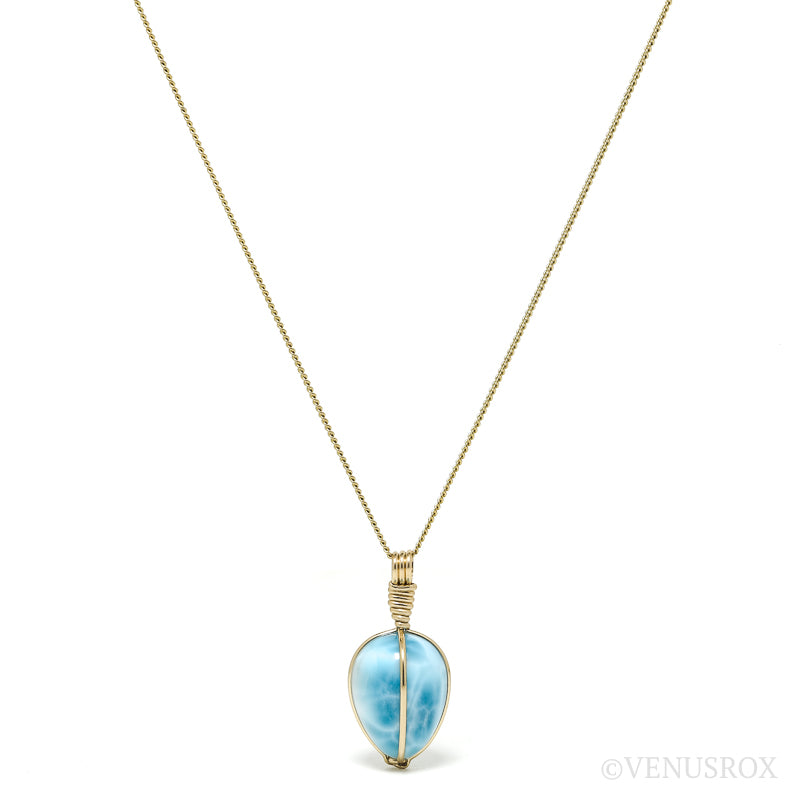Larimar Polished Crystal Pendant from Dominican Republic, Caribbean Sea | Venusrox