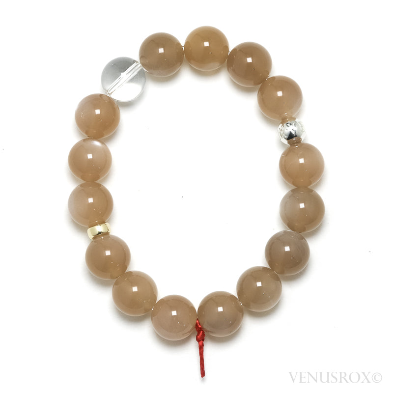 Peach Moonstone Bead Bracelet from India | Venusrox