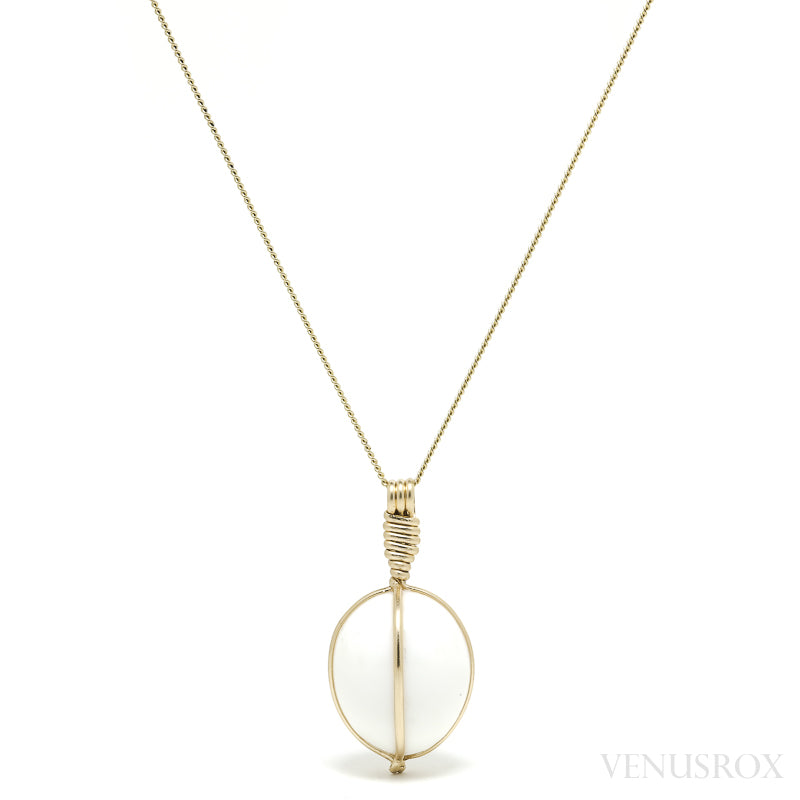 White Opal Polished Crystal Pendant from Madagascar | Venusrox