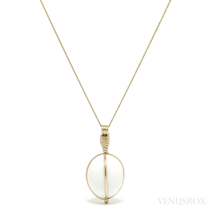 White Opal Polished Crystal Pendant from Madagascar | Venusrox