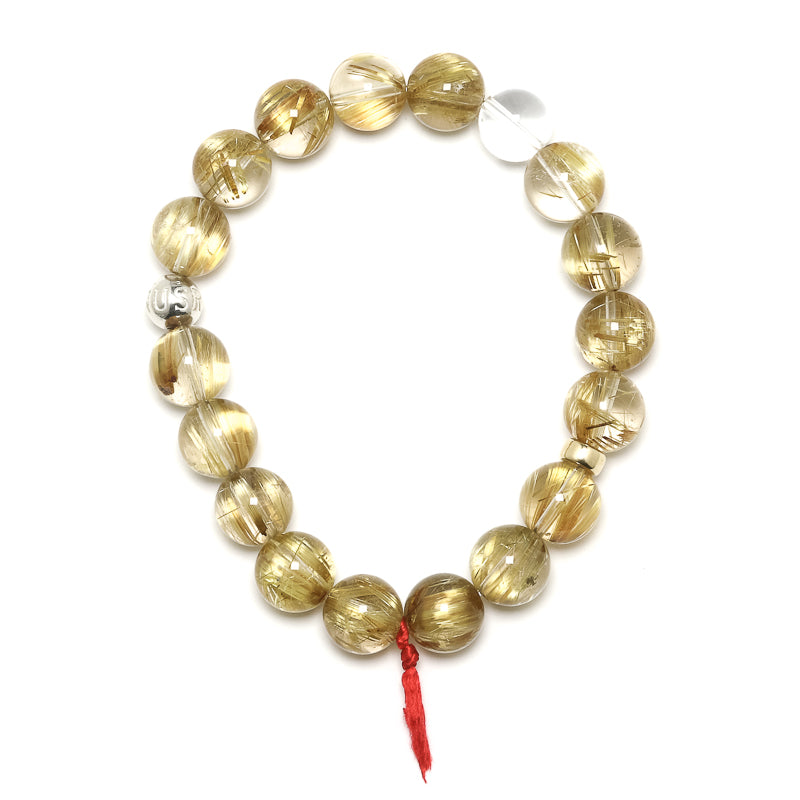 Golden Rutilated Quartz Bracelet from Brazil | Venusrox