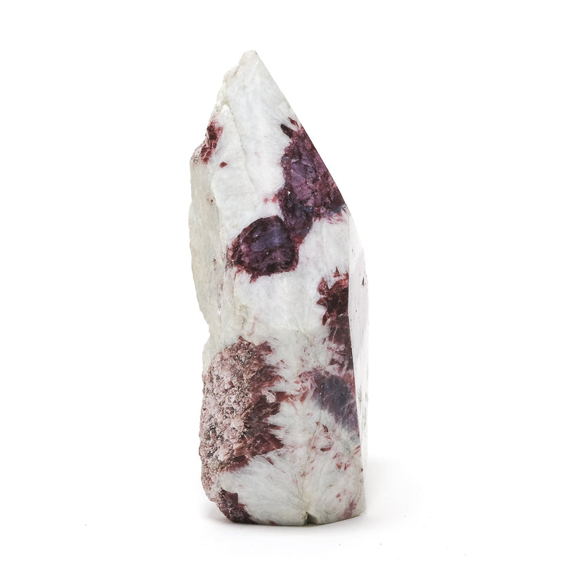 Rubellite (Red Tourmaline) in Albite Polished/Natural Point from Batalha mine, Junco do Seridó, Paraíba, Brazil | Venusrox