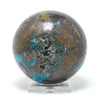 Chrysocolla with Quartz & Matrix Polished Sphere from Peru | Venusrox