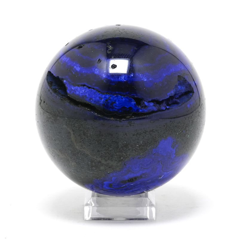 Azurite with Matrix Sphere from the Altai Mountains, Siberia, Russia | Venusrox