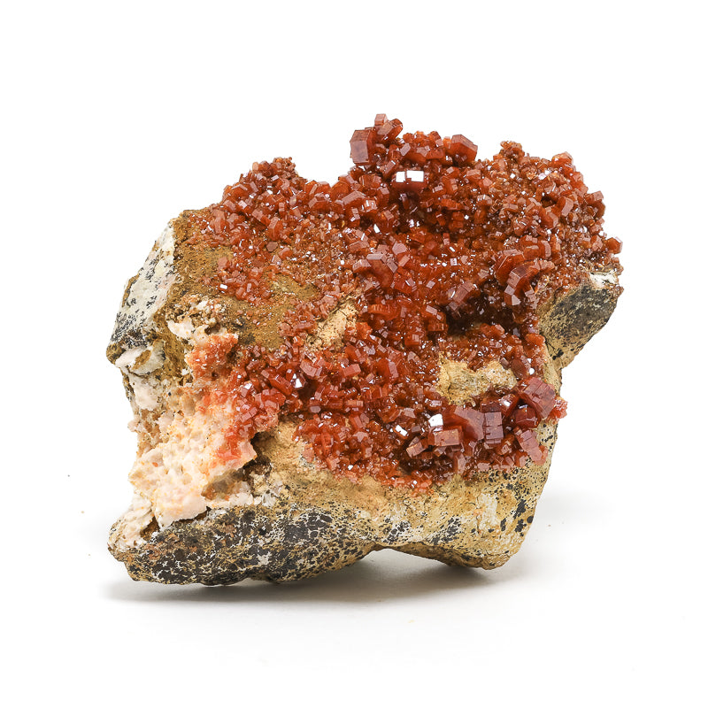 Vanadinite on Matrix Natural Cluster from Mibladen, Midelt, Meknes-Tafilalet Region, Morocco | Venusrox
