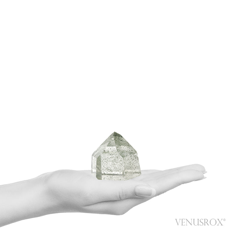 Chlorite Phantom Quartz Polished Point from Brazil | Venusrox