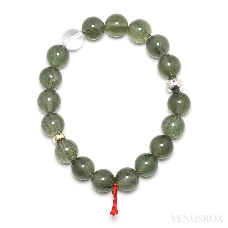 Actinolite in Quartz Bracelet from Brazil | Venusrox