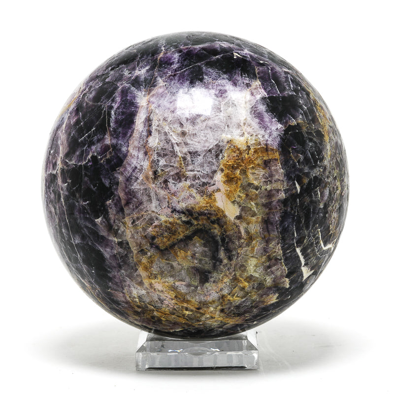 Fluorite Polished Sphere from the Marienschacht Mine, Wölsendorf, Schwarzach bei Nabburg, Schwandorf District, Upper Palatinate, Bavaria, Germany | Venusrox