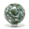Smaragdite in Talc Polished Sphere from the Allalin Glacier, Valais, Switzerland | Venusrox