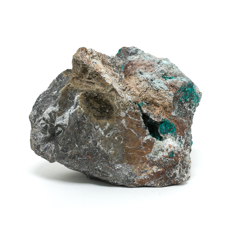 Dioptase with Quartz on Matrix Natural Crystal from the Democratic Republic of Congo | Venusrox